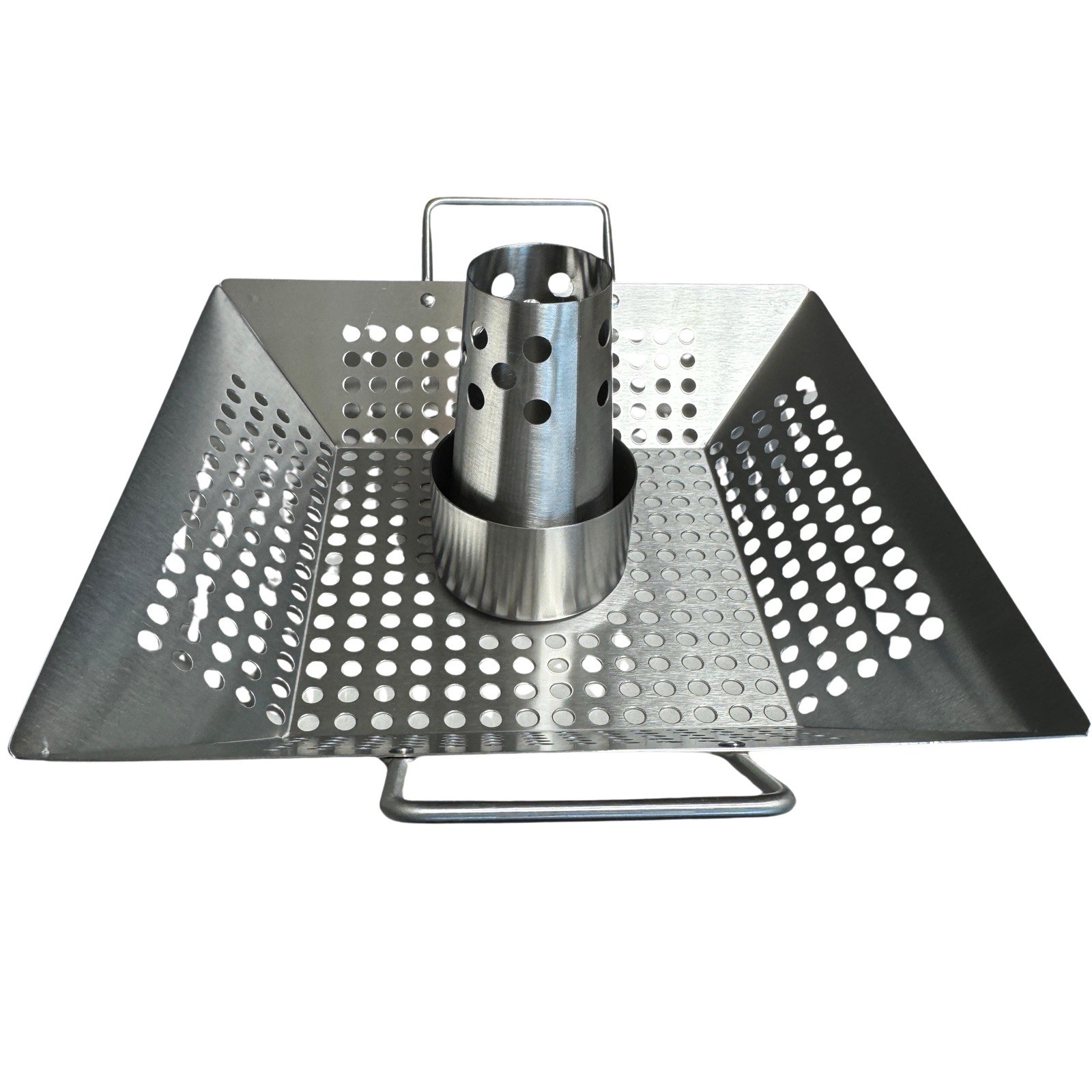 Parini Stainless Steel Beer Can Chicken Roaster Grill Basket 11.75” BBQ Cooker