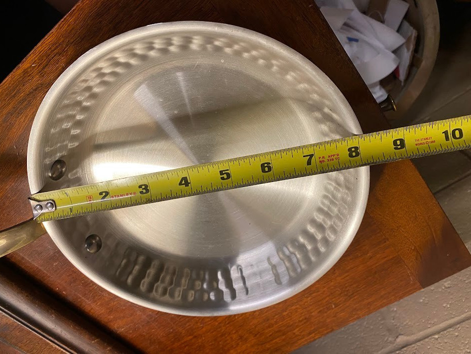 NWOT Mauviel M’ELITE B Hammered 5-Ply Frying Pan With Brass Handle 8″ FREE SHIP