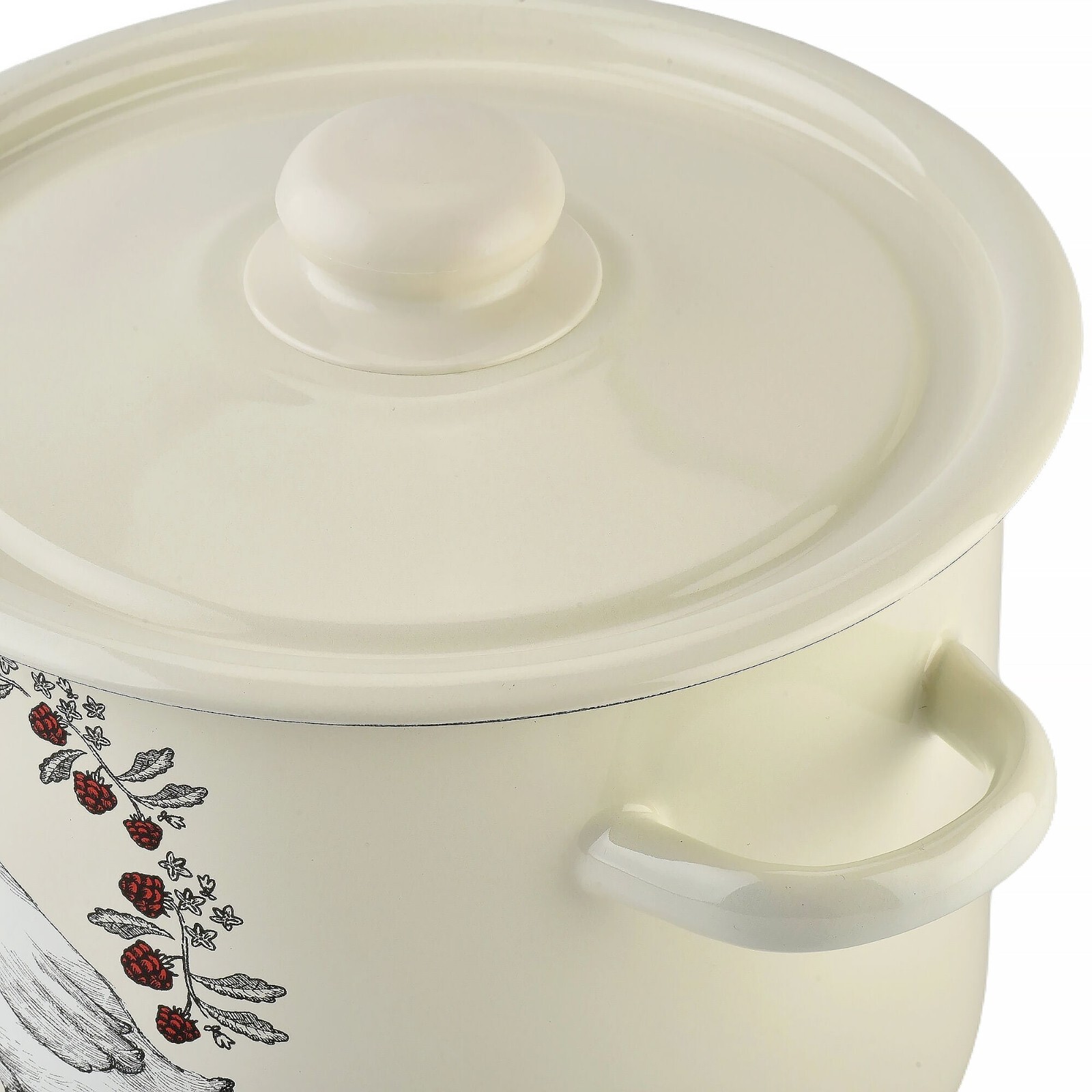 Novomoskovsk Goose Enamel Stockpot Vintage Cooking Pot Enameled Soup Pot
