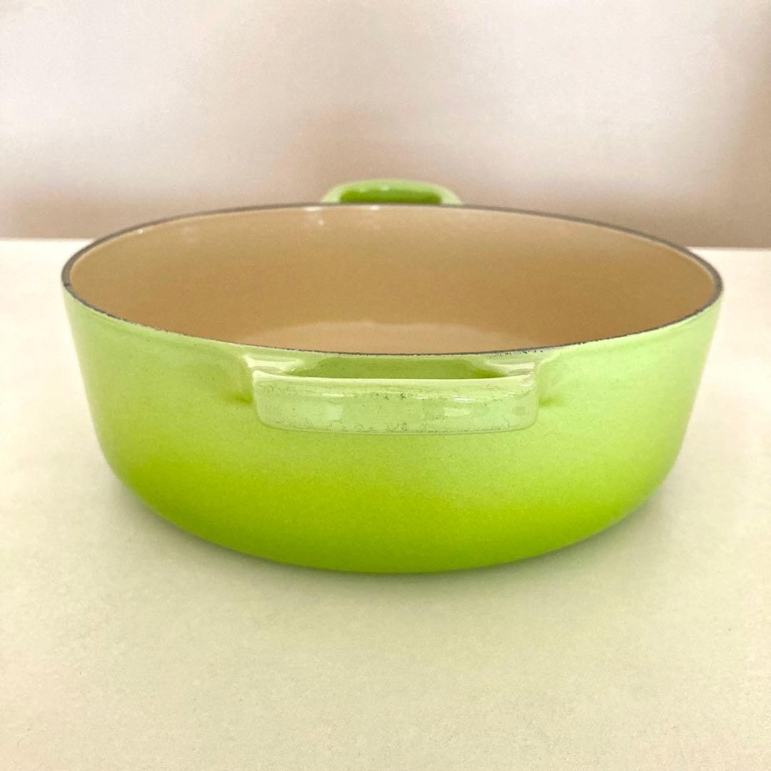 Le Creuset Cocotte Risotto Pot 22cm 8.6″ 2.53qt Kiwi Green Enamel Cast Iron
