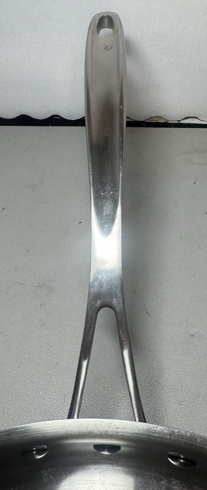 Calphalon 5 Qt Saute Pan 12″ Stainless Steel #5005 Helper Handle 2.5 “ Deep