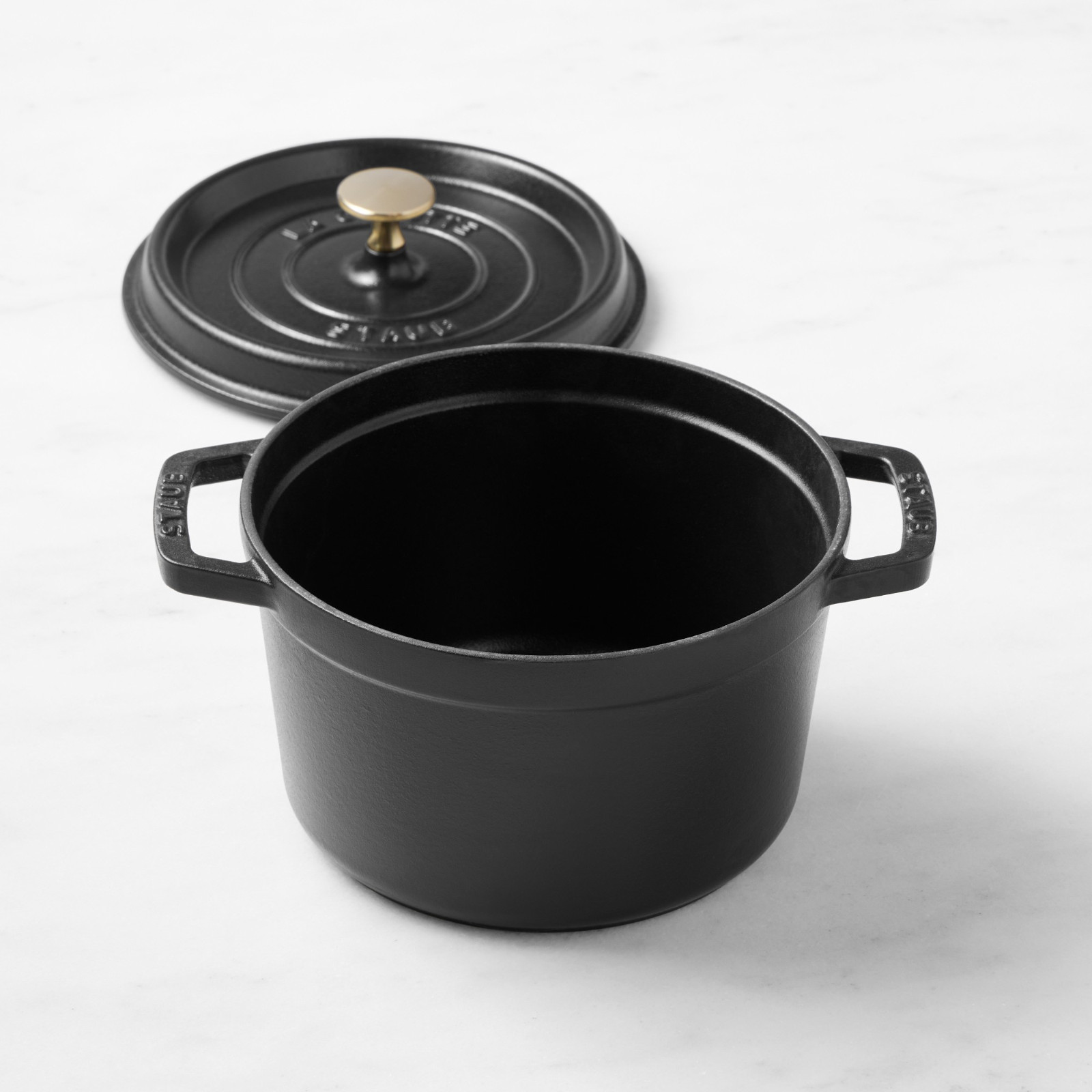 Staub Enameled Cast Iron 3 Qt Deep Oven Matte Black – NO IMPORT FEE