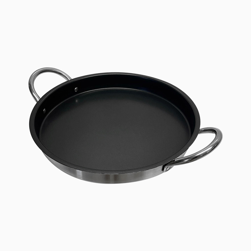 HD 24-1/2” Round Stainless Steel Flat Comal Griddle Pan Grill Cook Non-Stick
