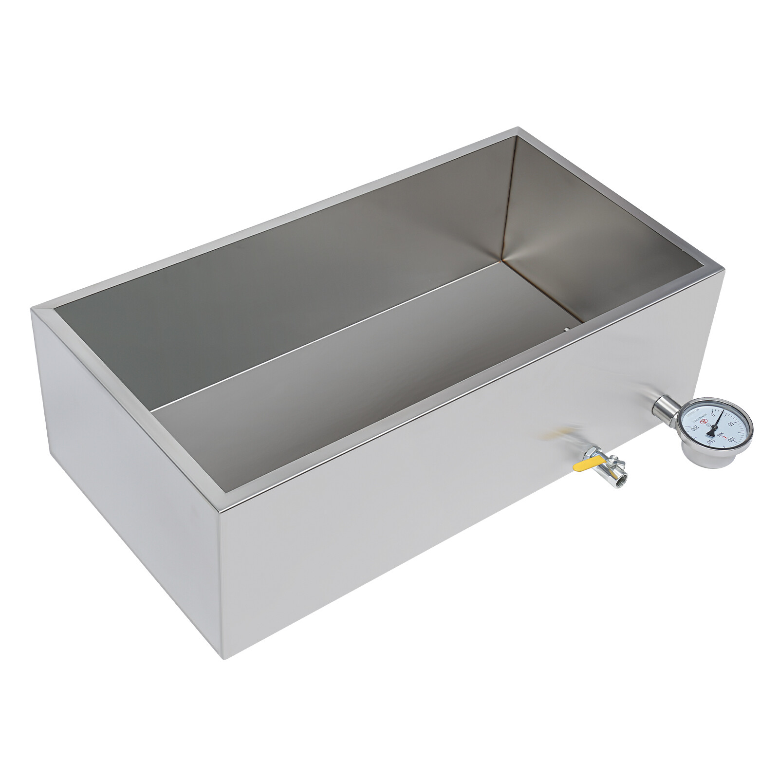 Stainless Steel Maple Syrup Evaporator Pan w Valve and Thermometer Boiling Pan