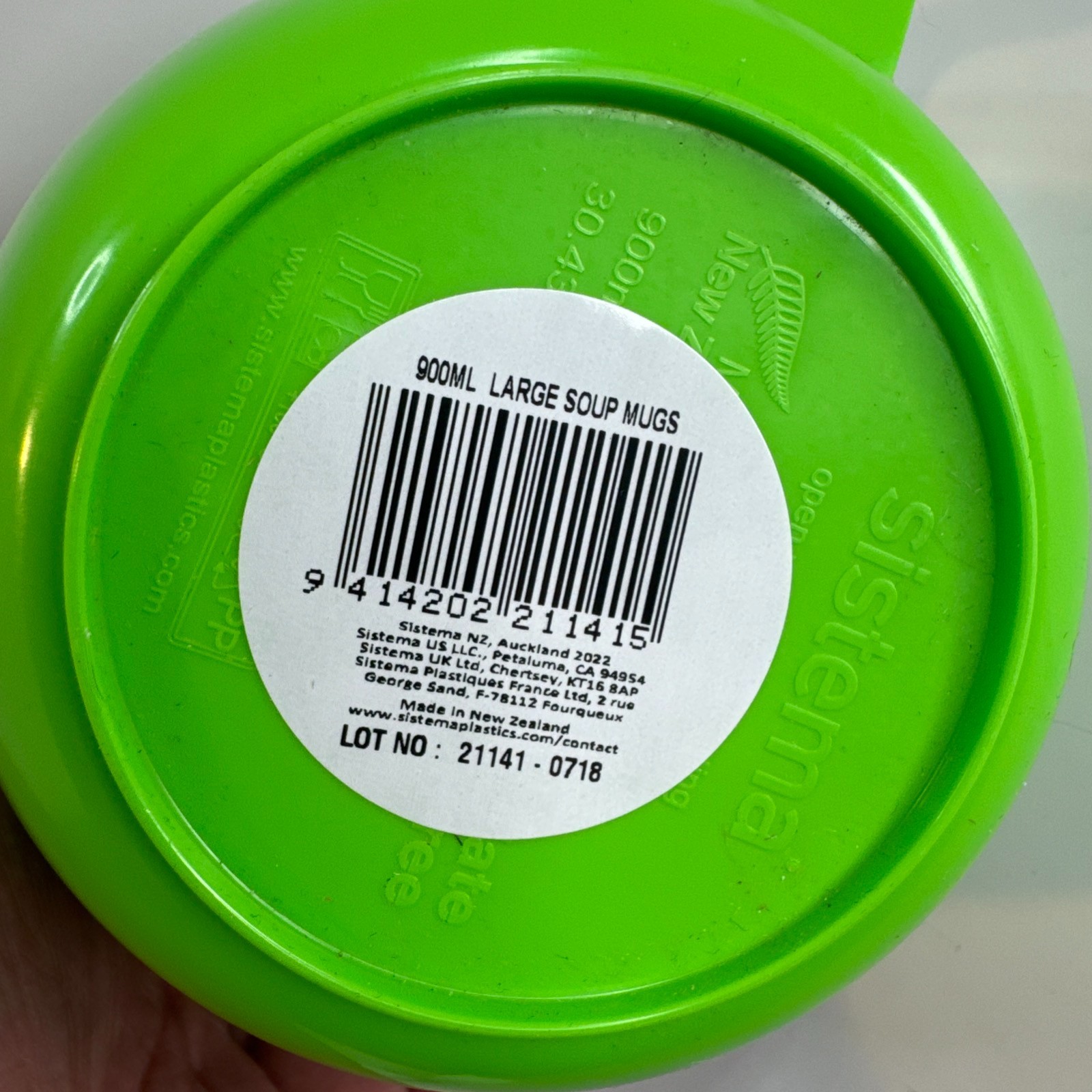 Sistema Microwaveable 900mL Soup Mug, Large Microwave Container w Steam Vent Lid