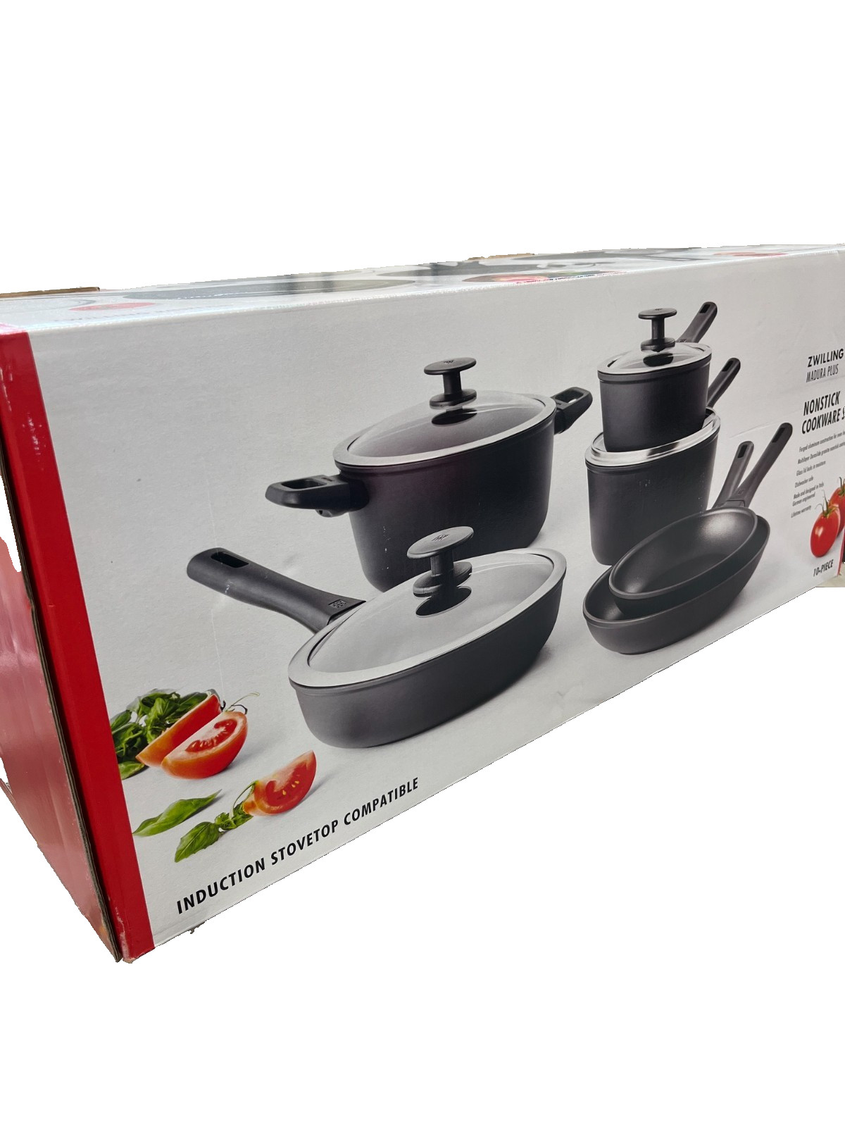 Zwilling Madura Plus 10-Piece Nonstick Cookware Set, Open Box New
