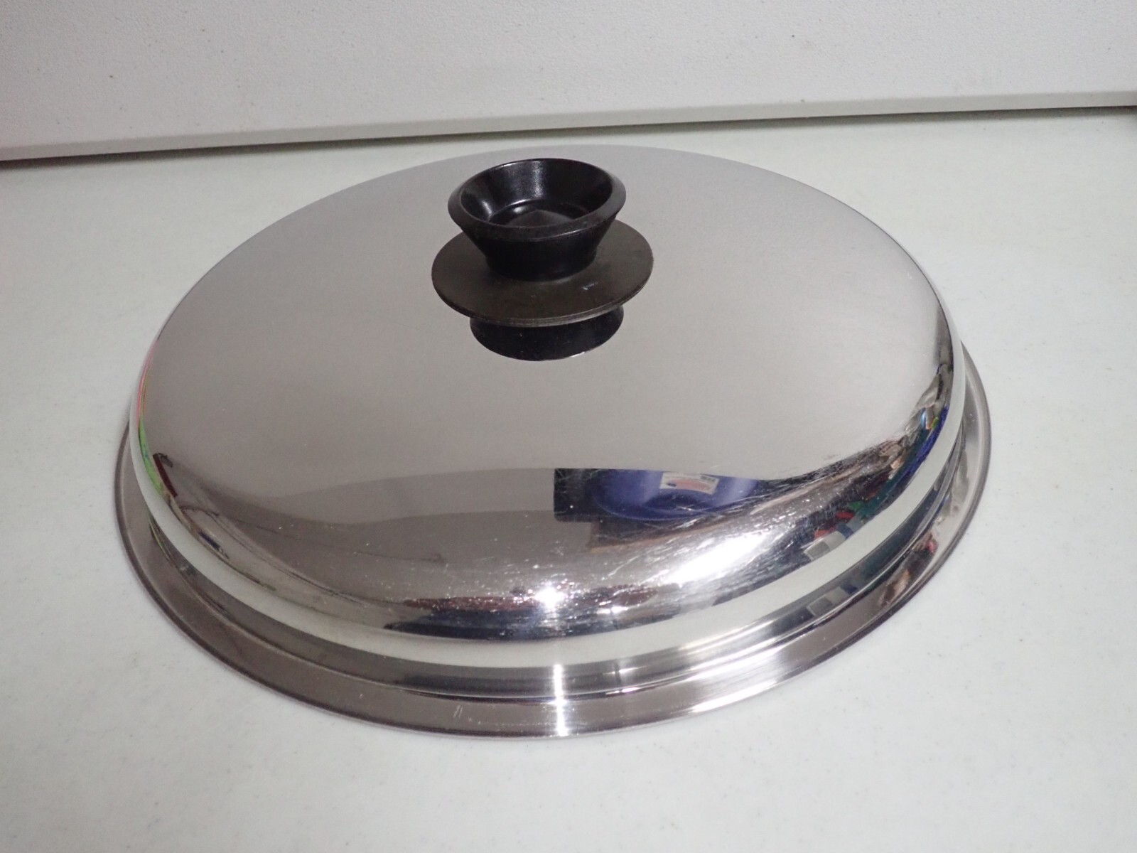Quality Large Polished Heavy Stainless Lid 12-1/4″ LID ONLY!