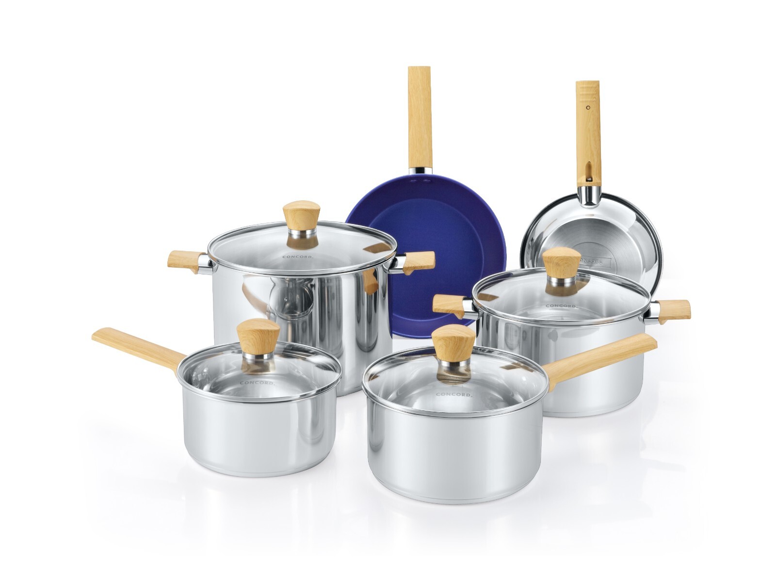 CONCORD Providence Series 10 Pieces Stainless Steel Cookware Set
