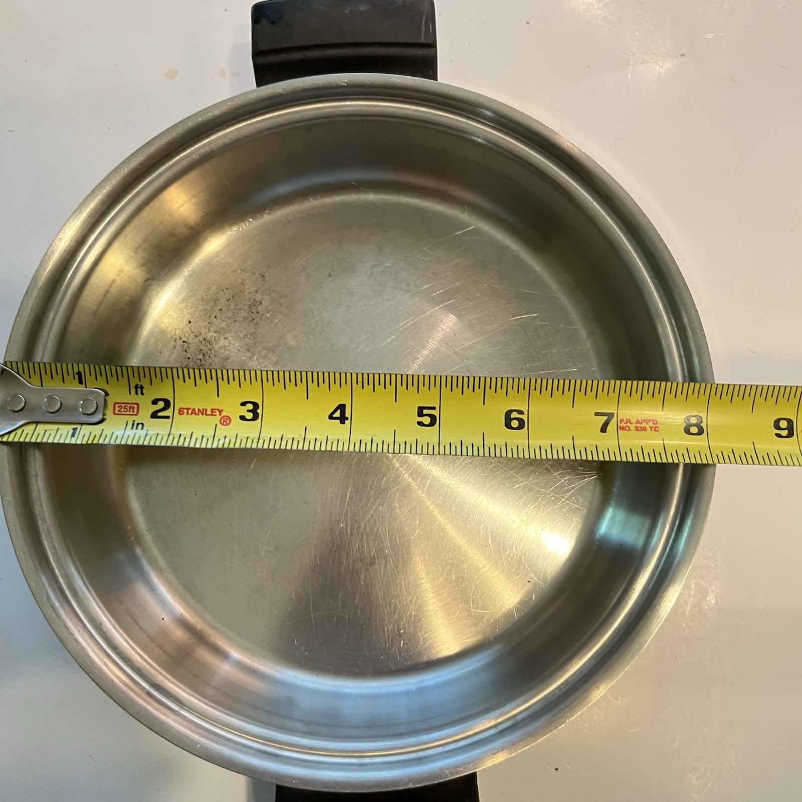 Royal Queen 3 Ply Multi Core Stainless Steel 1 qt With Lid Vtg SEE 8″