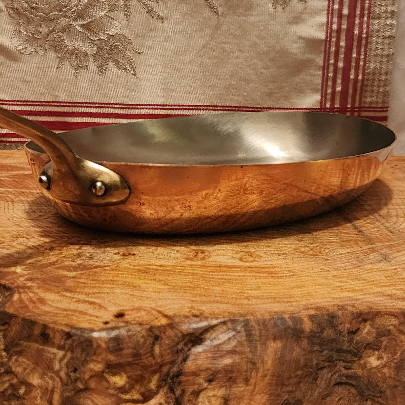 Made In France A.Simon Copper Fish Pan Stainless Steel 13.75×9.25in diameter 3lb