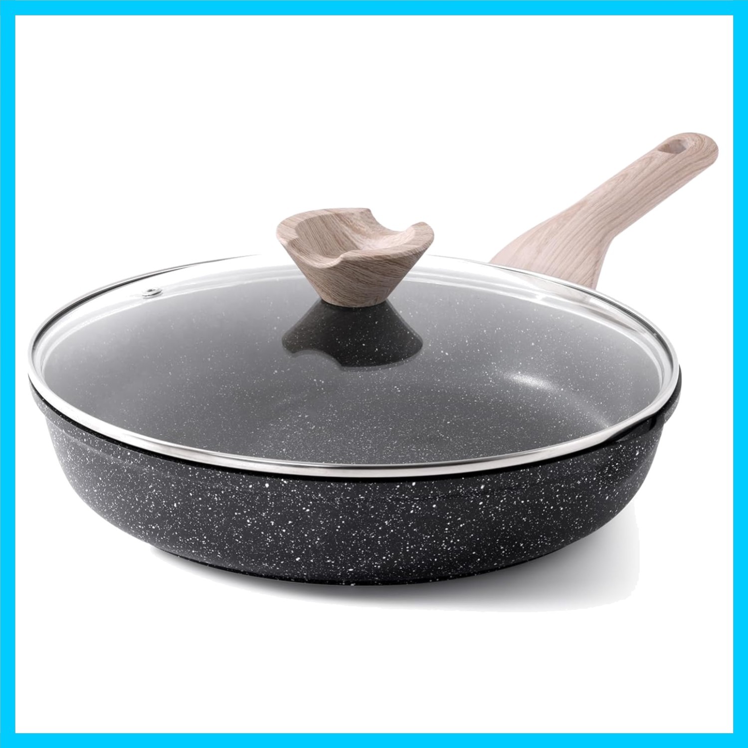 Frying Pans Nonstick with Lid, 12.5 Inch Large Skillet with Lid, Induction Co…