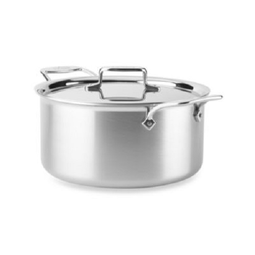 All-Clad BD55508 D5 Brushed 5-Ply 8-qt Stock Pot with Lid
