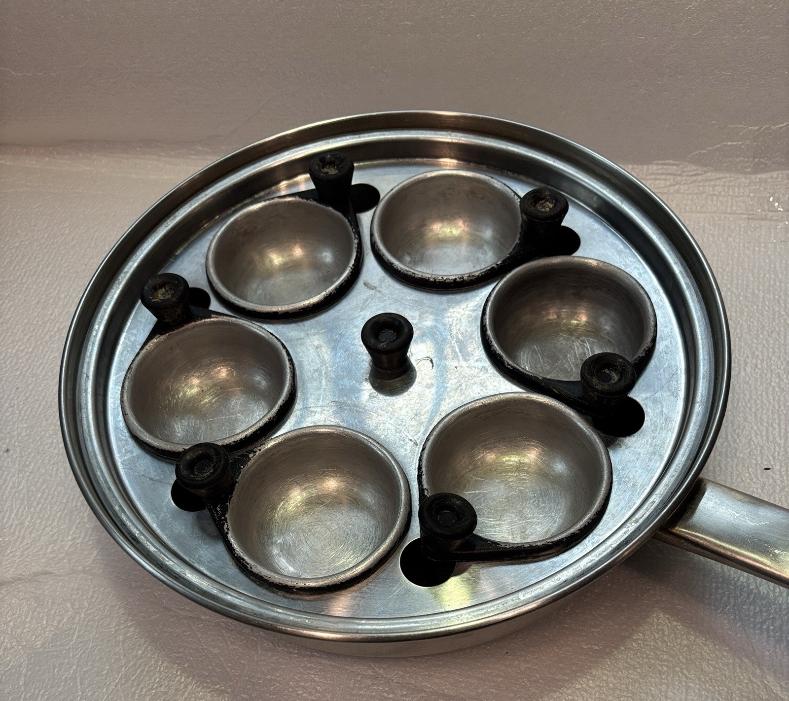 Fagor Spain Plaksteel Stainless 18/10 Saucepan Glass Lid 6 Egg Poacher
