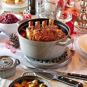 Cast Iron Dutch Oven 1.25-qt Round Cocotte, Made in France, Serves 1, Matte