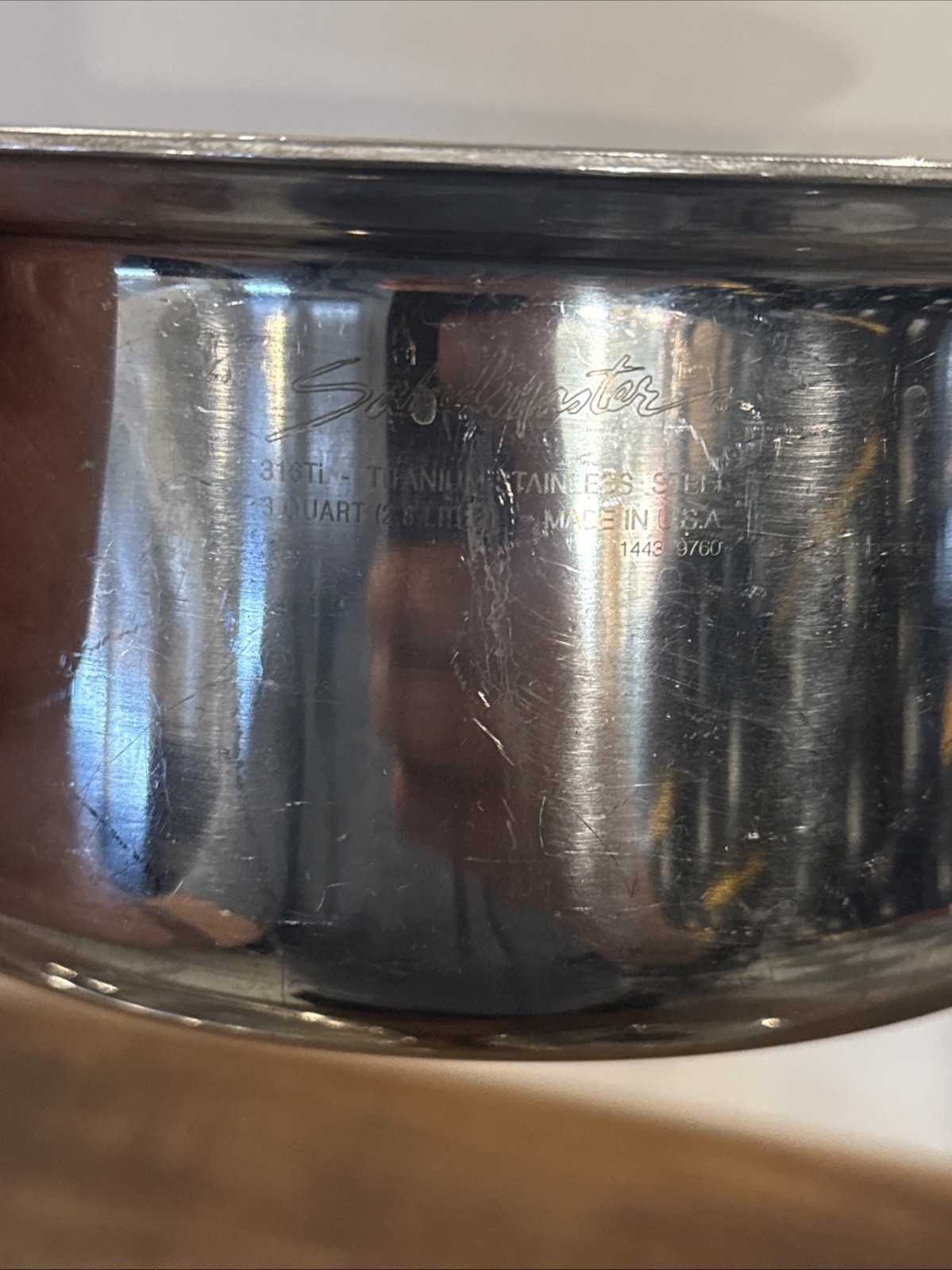 Saladmaster 3 qt saucepan With Steamer Basket & Vapo Valve Lid. 316Ti Stainless