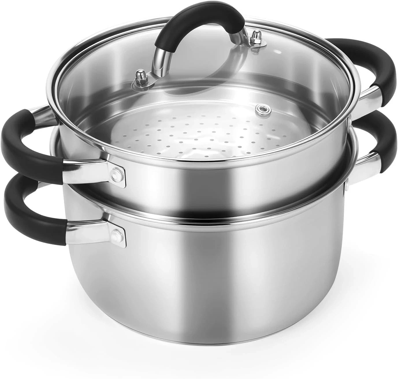 3.2QT Steamer for Cooking – Stainless Steel Steam Pot with Steamer Basket, Cooki