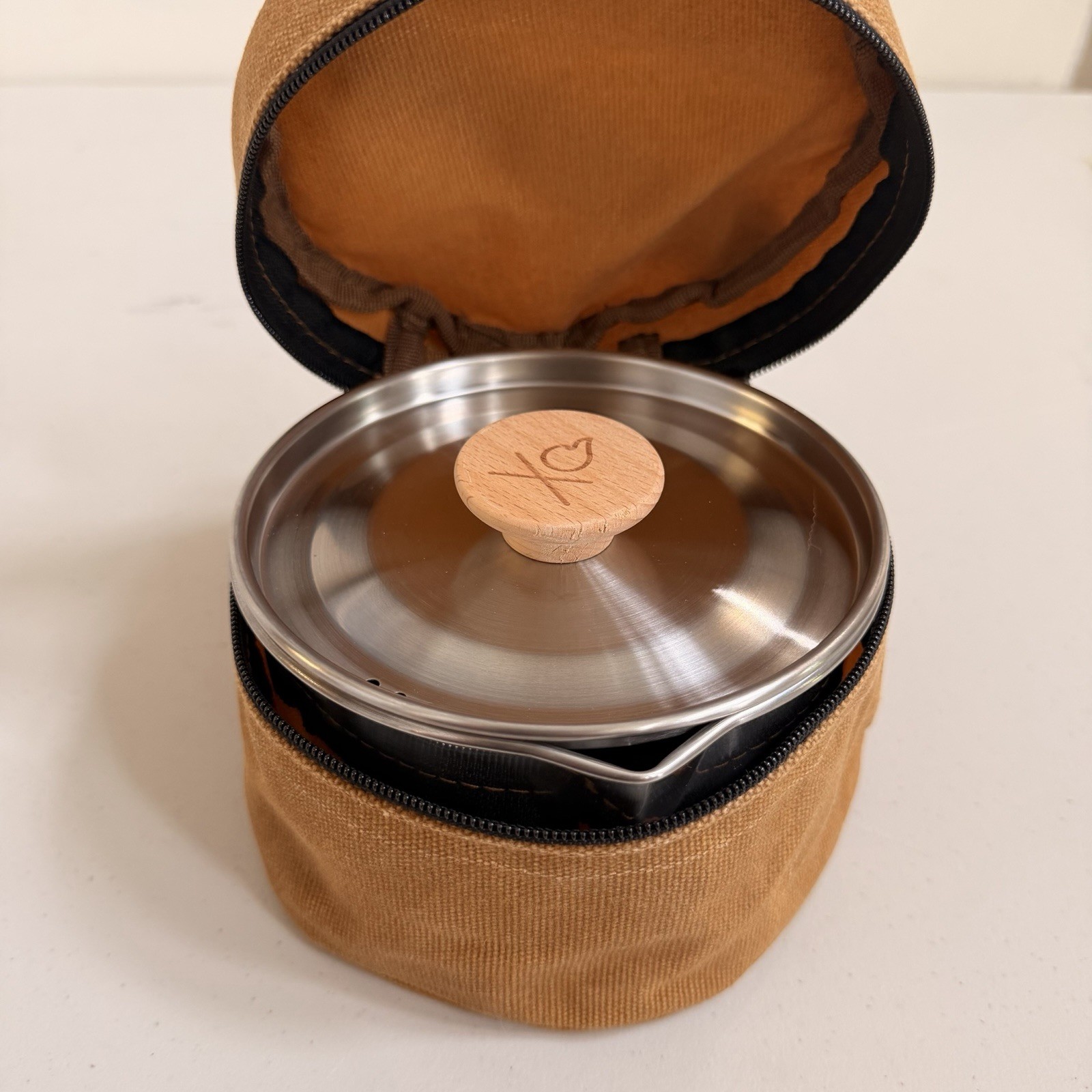 Stainless Steel 1.2L Saucepan w/ Lid, Double Handle, Silver Round
