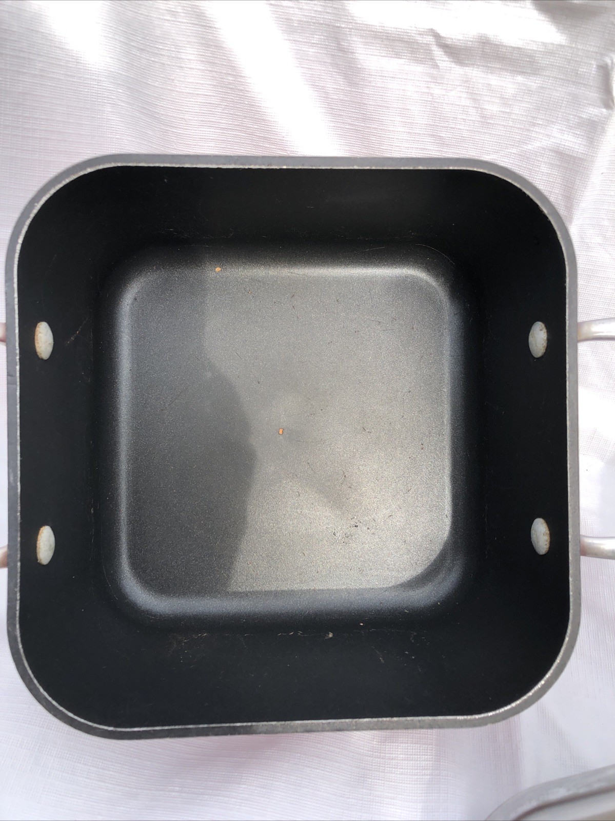 Technique Hard-Anodized Nonstick 4 Qt 3.5 L Square Red Pot w/ Lid & Handles
