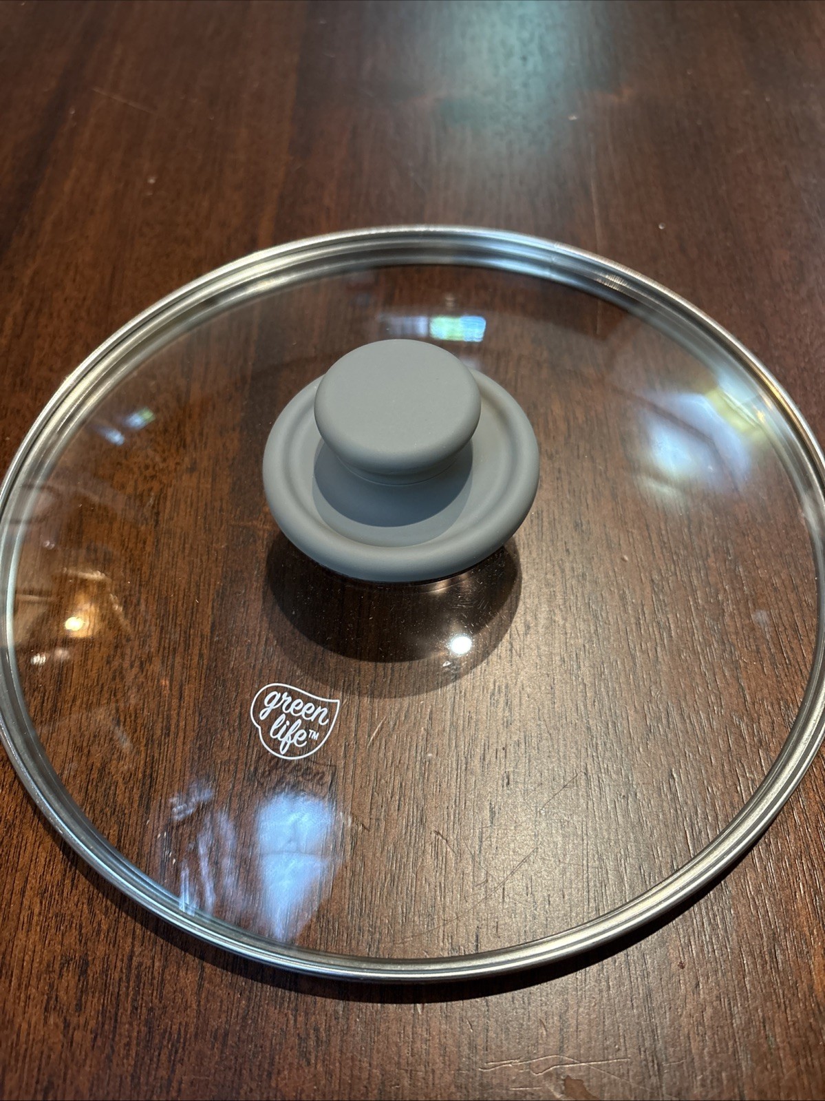 Green Life 9.25” Inch Replacement Glass Metal Pot Pan Skillet LID ONLY Grey Knob