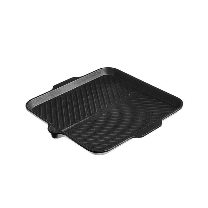 Square Korean BBQ Grill Pan 13in Non-Stick Aluminum Plate PFOA Free Korea Made