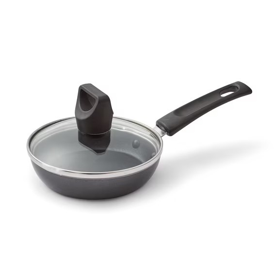 4.5 inch Black T-fal Easy Care Nonstick Cookware, Covered One Egg Wonder Fry Pan