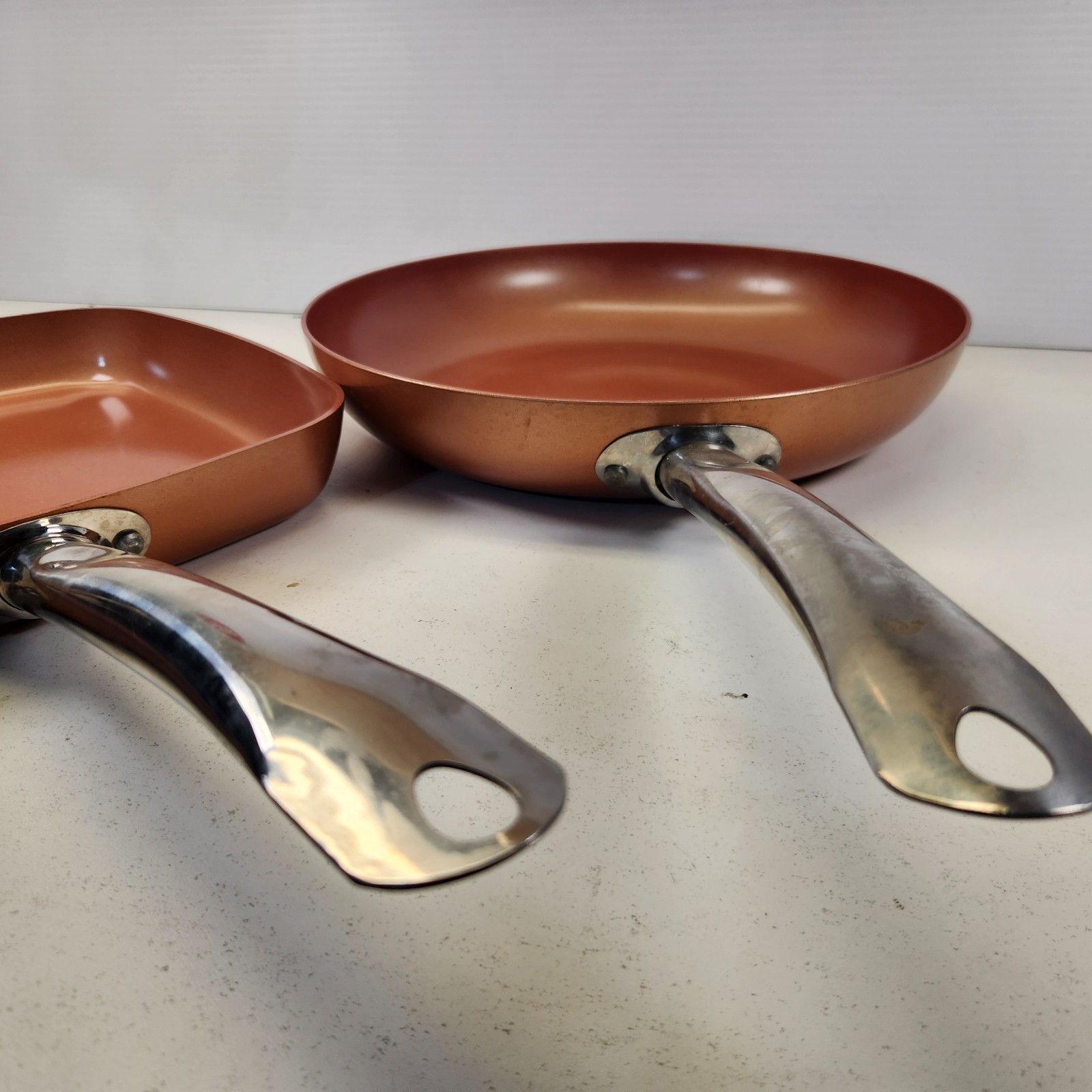 Copper Chef 12″ Round & 11″ Square Nonstick Fry Pan Skillet Set