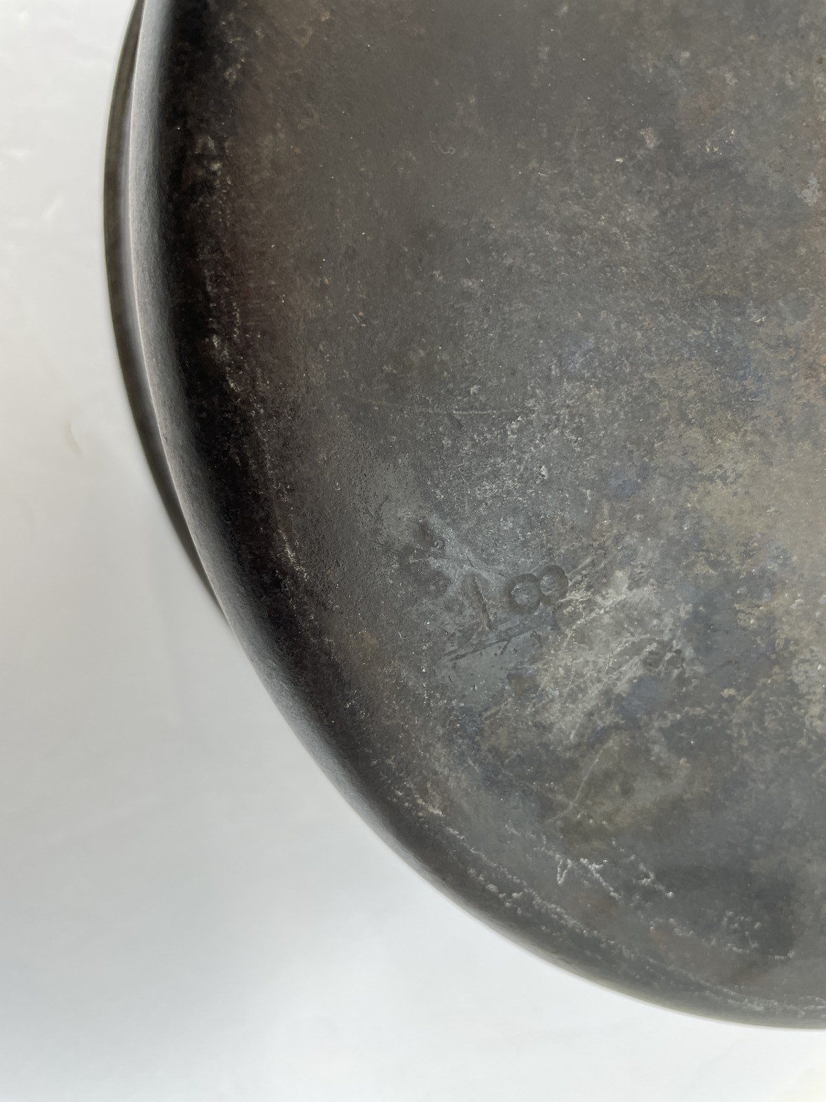 VTG 10″ Unmarked Wagner Ware Cast Iron Dutch Oven Pot Lid Bail Handle #8 no 8