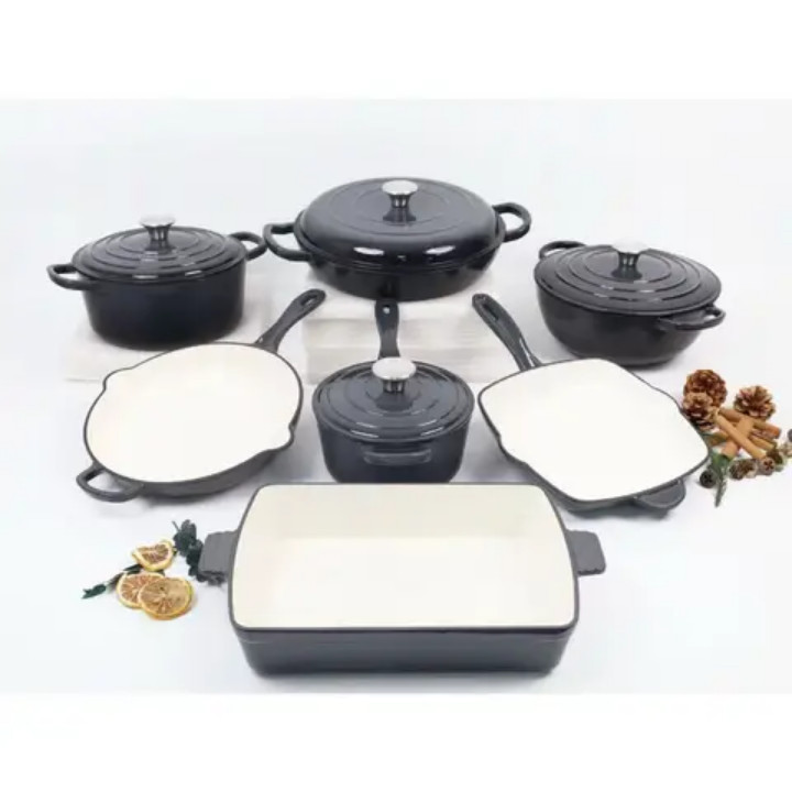 7-5Pc Ceramic Cookware Set Pots & Pans w/ Lids Modern Kitchen Set Preorder
