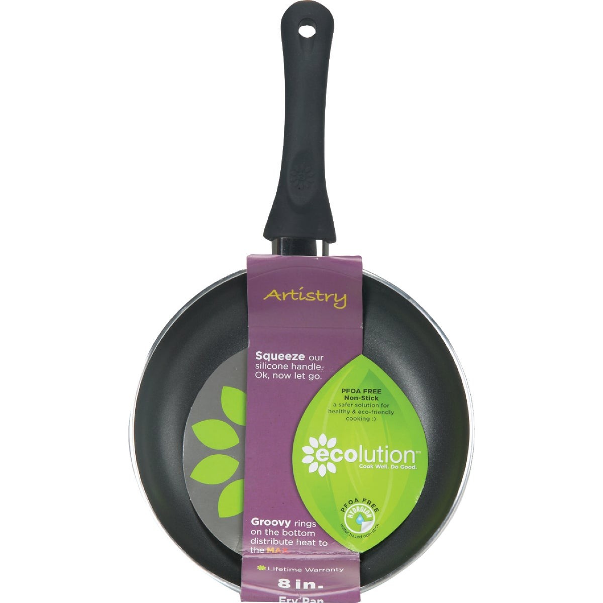 Ecolution Artistry 8 In. Black Aluminum Non-Stick Fry Pan EABK-5120-E Ecolution