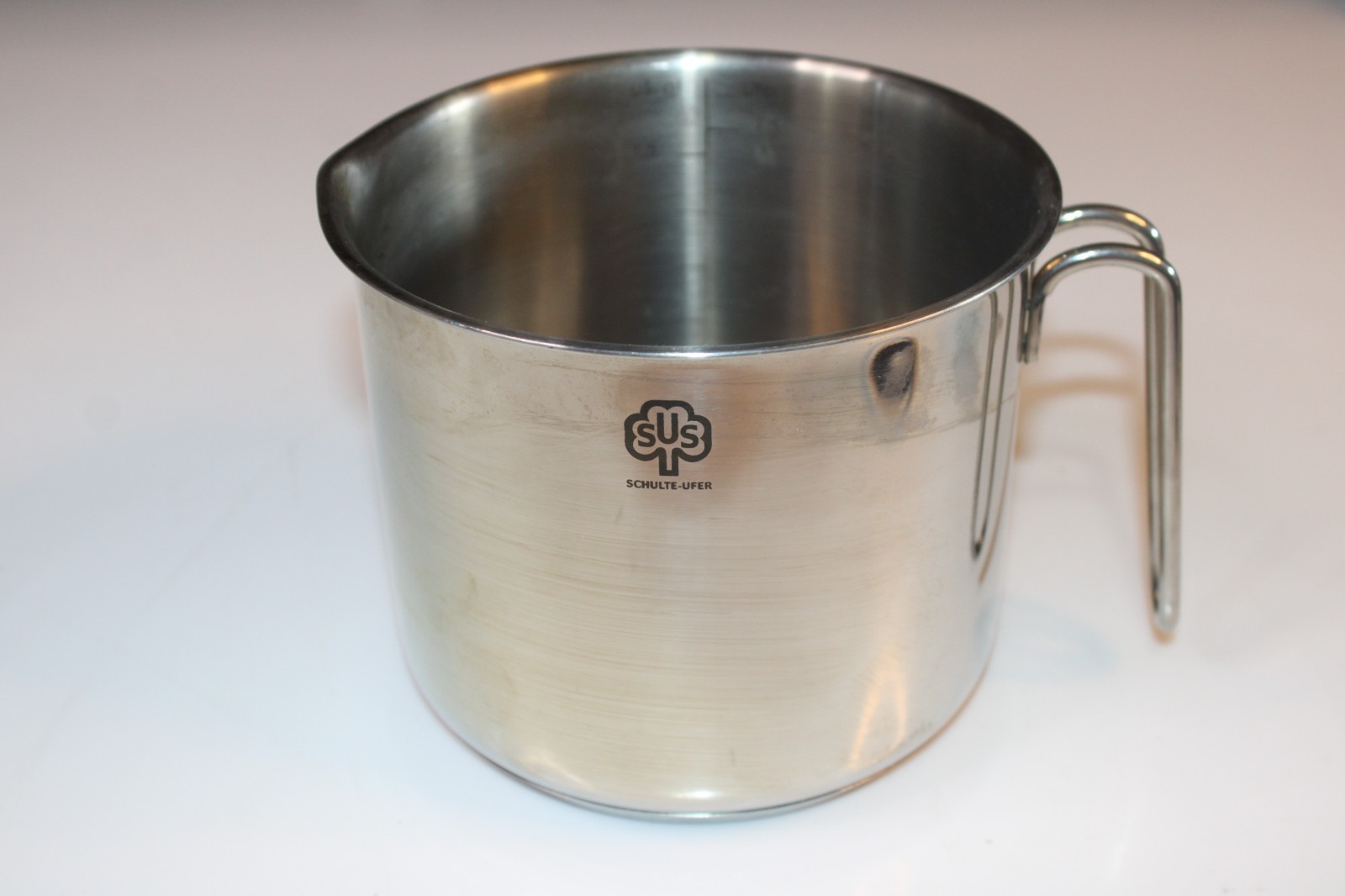 SCHULTE-UFER Stainless Milk Pan Boiler Pot w/Handle ROMANA 1.5QT Measured EUC