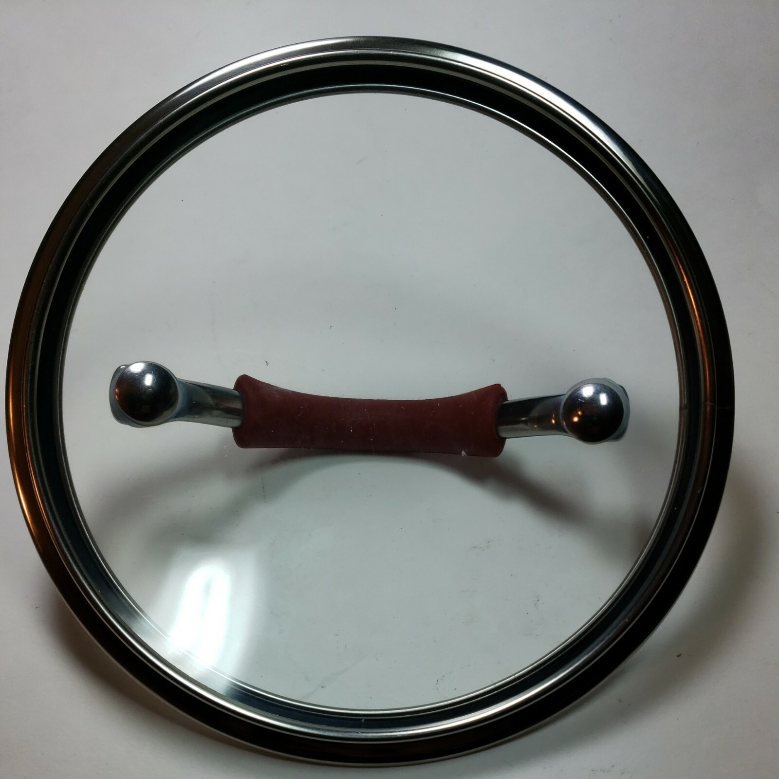 Glass Replacement Metal Rim Pot Pan Lid 7″ Round Red Handle Rachel Ray