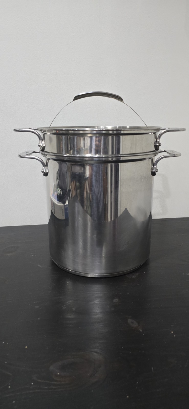 All-Clad Stainless Steel Multi Pot 3 Piece Pasta Strainer Steamer **NO LID***