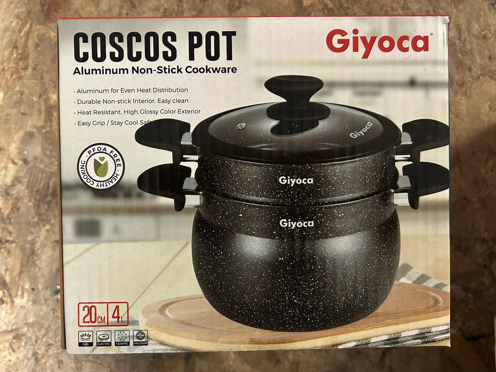 New Giyoca Coscos Healthy Aluminum Non-Stick Pot Brand New!