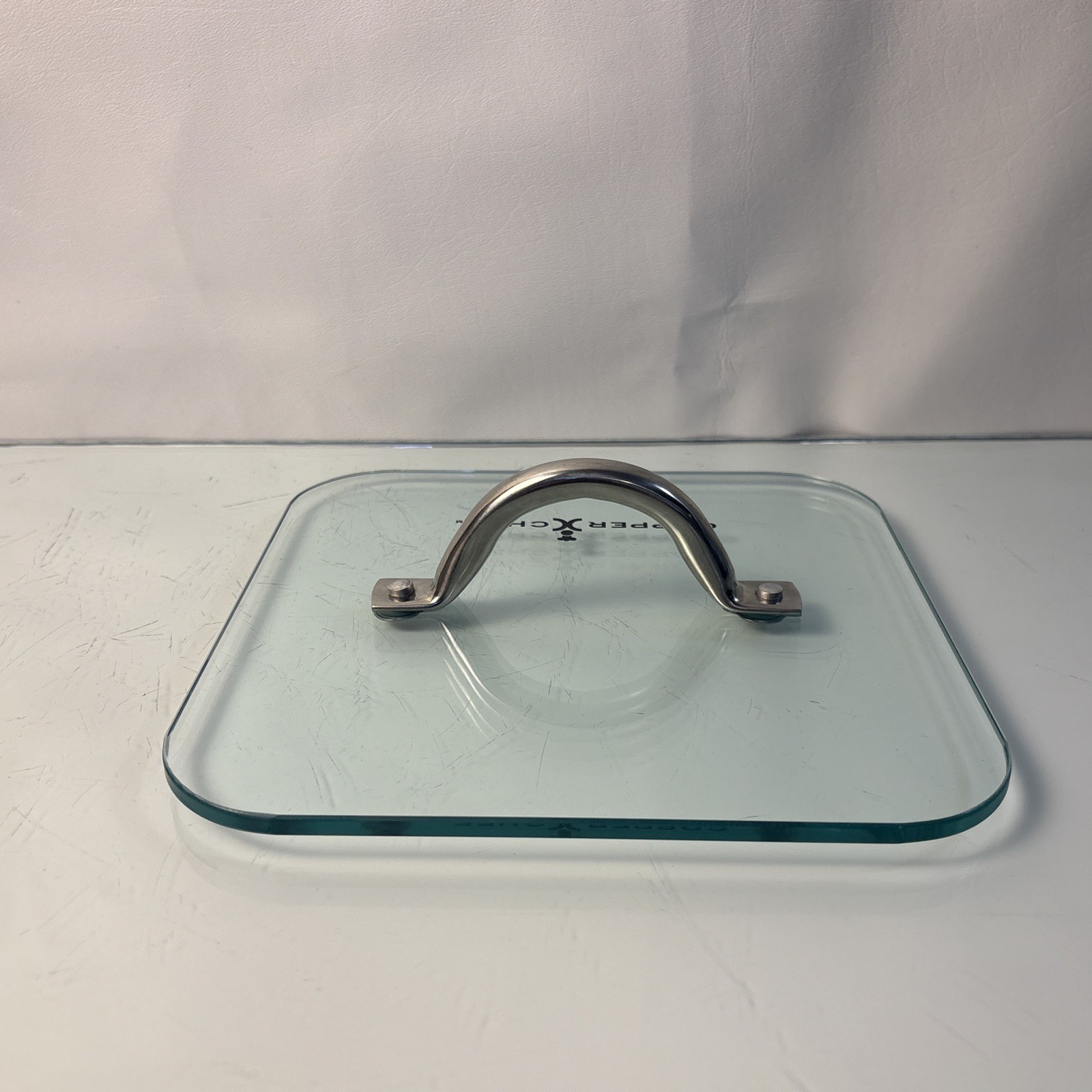Copper Chef Glass Square Press Weight 8×8 Bacon Burger Steak Grill Press Lid