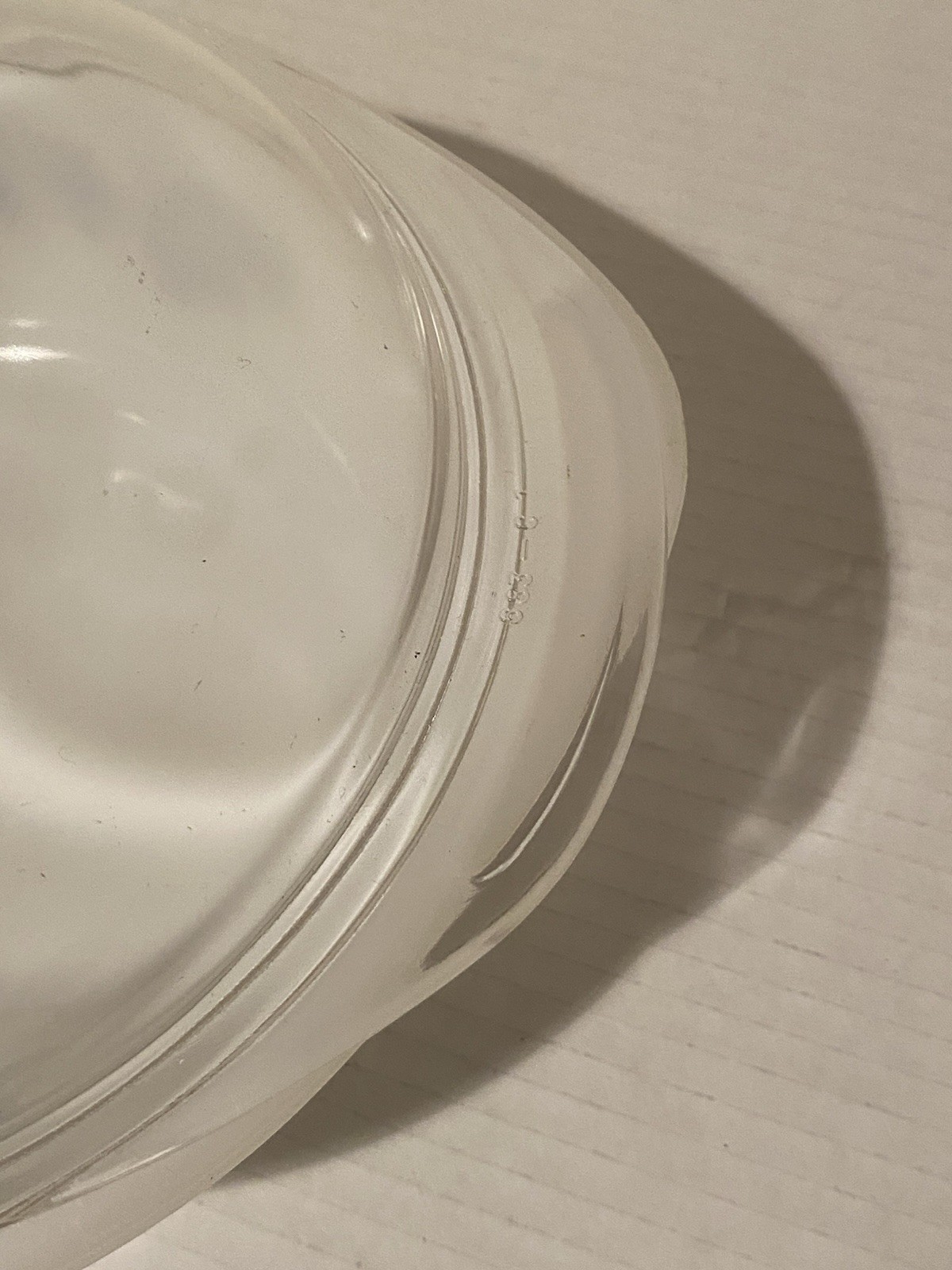 Vintage Glasbake Casserole Dish J235 Milk Glass Jeanette Blue Onion Flower 1 Qt