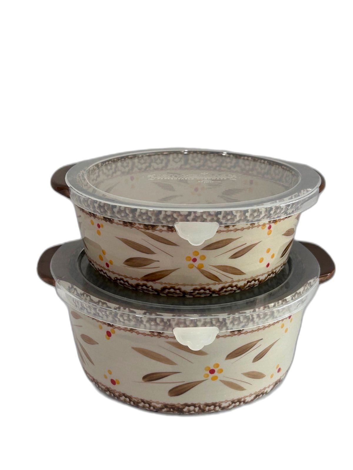 Temptation by Tara Presentation Ovenware Old World 1 qt and 1.75 qt. with lids.