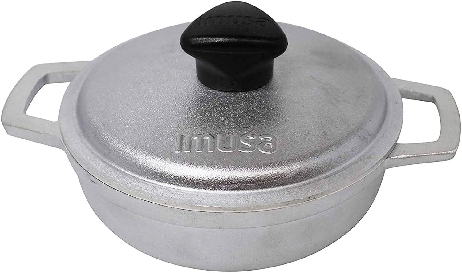 Caldero Stock Pot W/ Glass Lid 3.7QT Cast Aluminum Perfect Serving Small