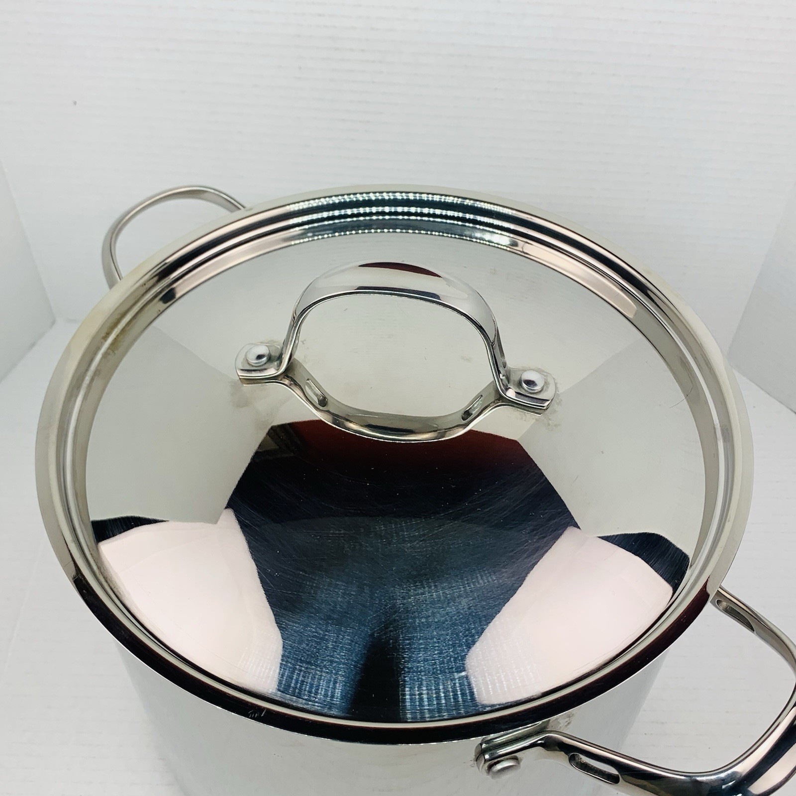 Cooks Standard Clad 12 Quart 18/10 Stainless Steel Stock Pot w/ Lid Deep Large