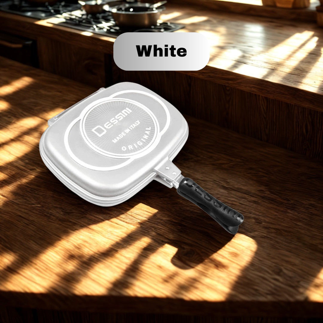 DESSINI Double Side Pressure Grill Frying Pan Scratch-Proof Die Casting 36cm