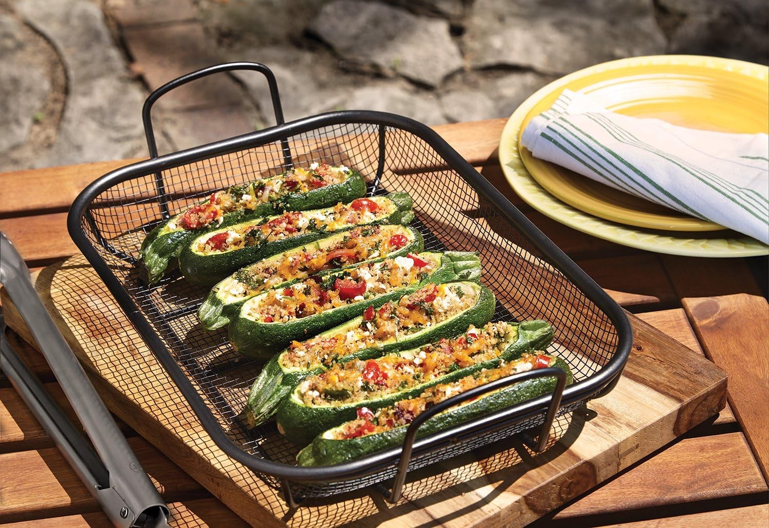 11 x 16.5 x 4.25 inches Non-Stick Mesh Roasting Pan