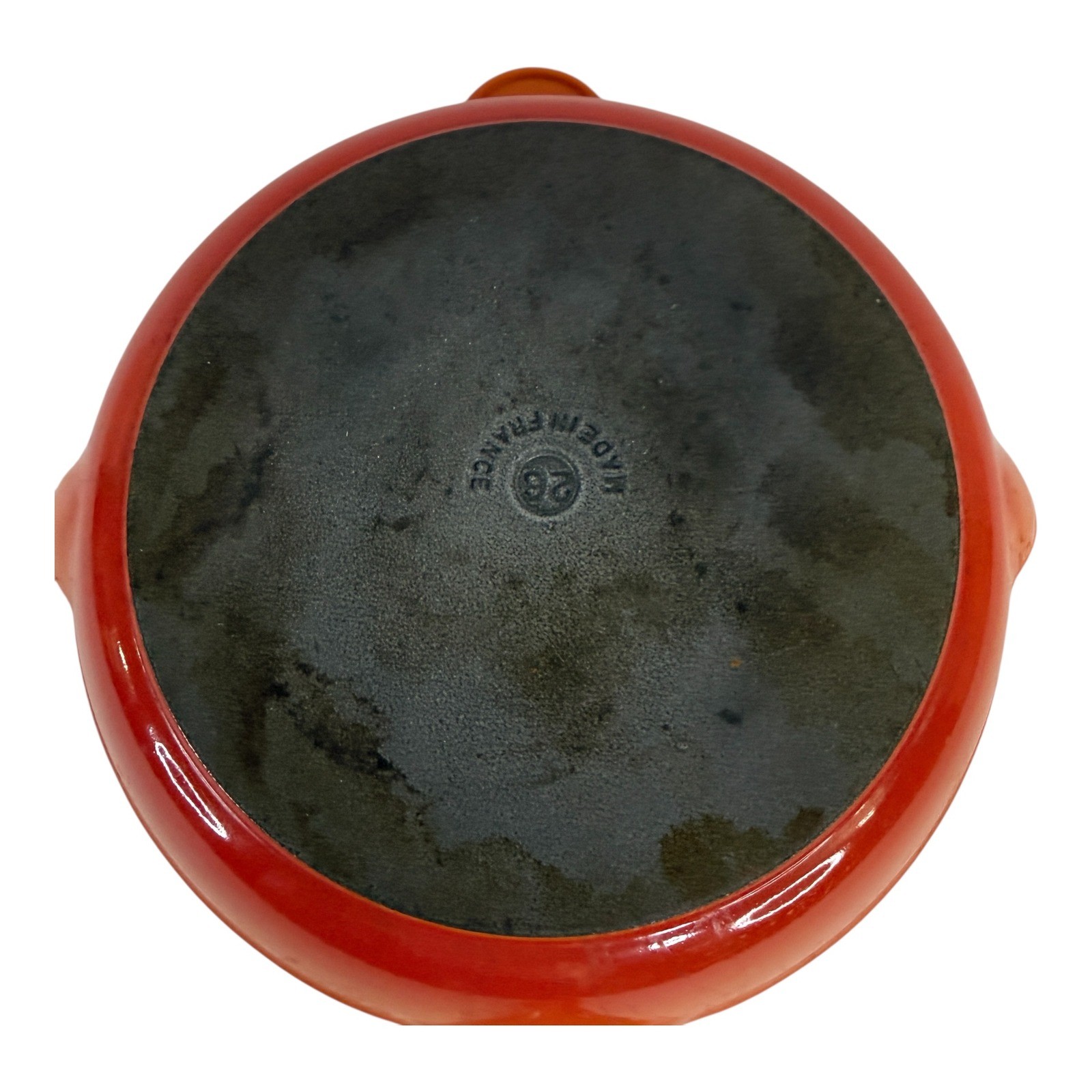 Le Creuset 26 Enameled Cast Iron Skillet Flame Orange 10.25 Inch Made in France