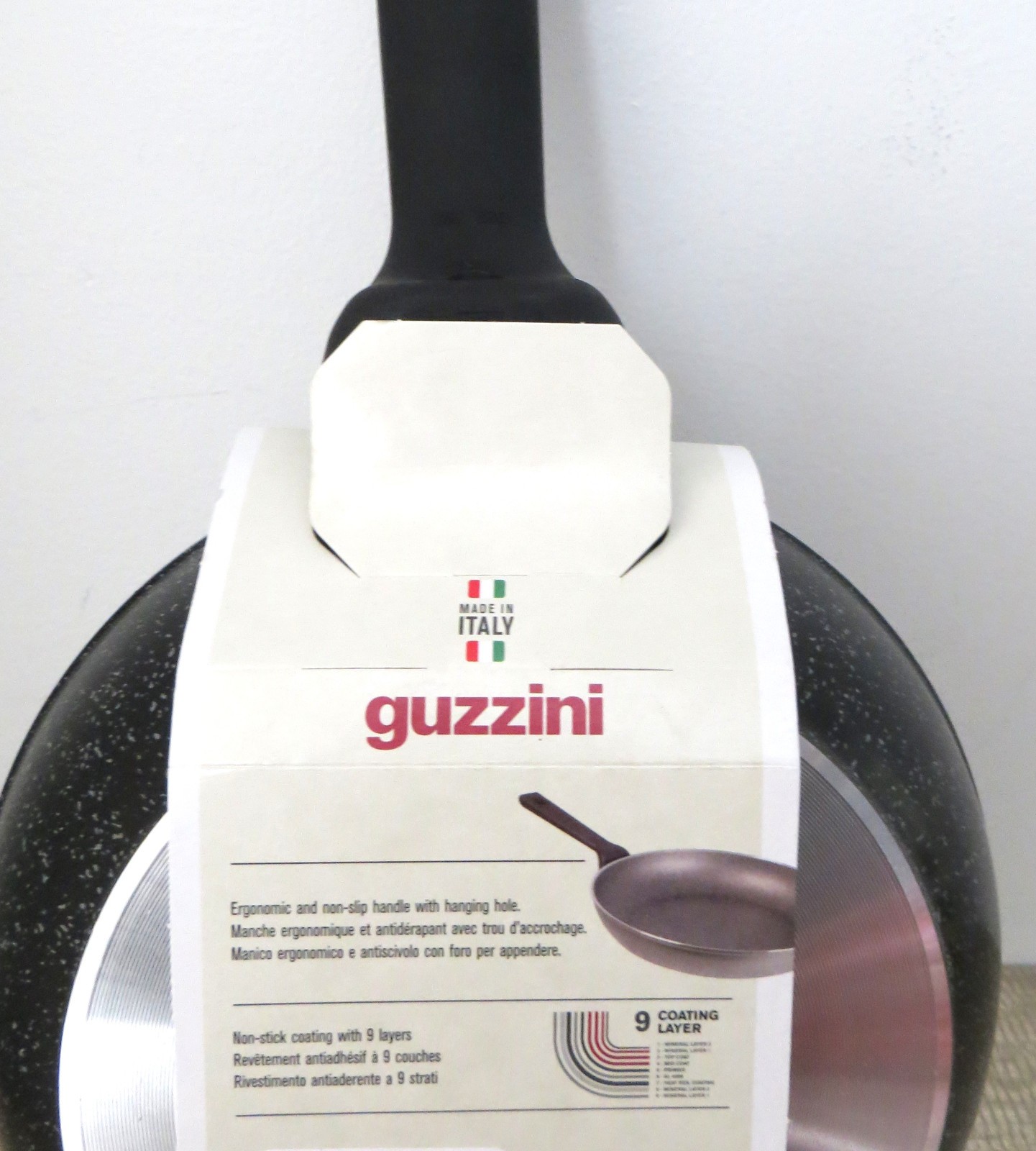 Guzzini Dolcevita 8″ (20 cm) Fry Pan Made in ITALY Black Non Stick New/tag