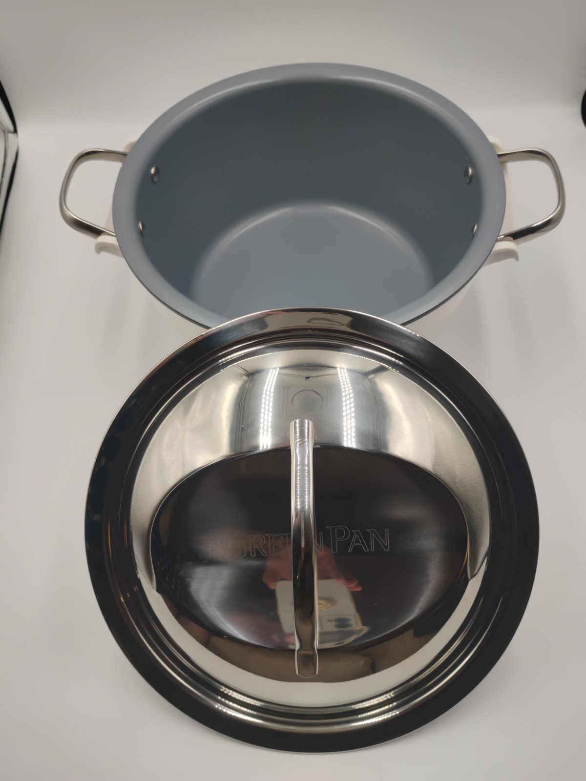 New Green Pan 5Qt 3-Piece Hot Pot Casserole/ Dutch Oven Set W/ Thermal Server