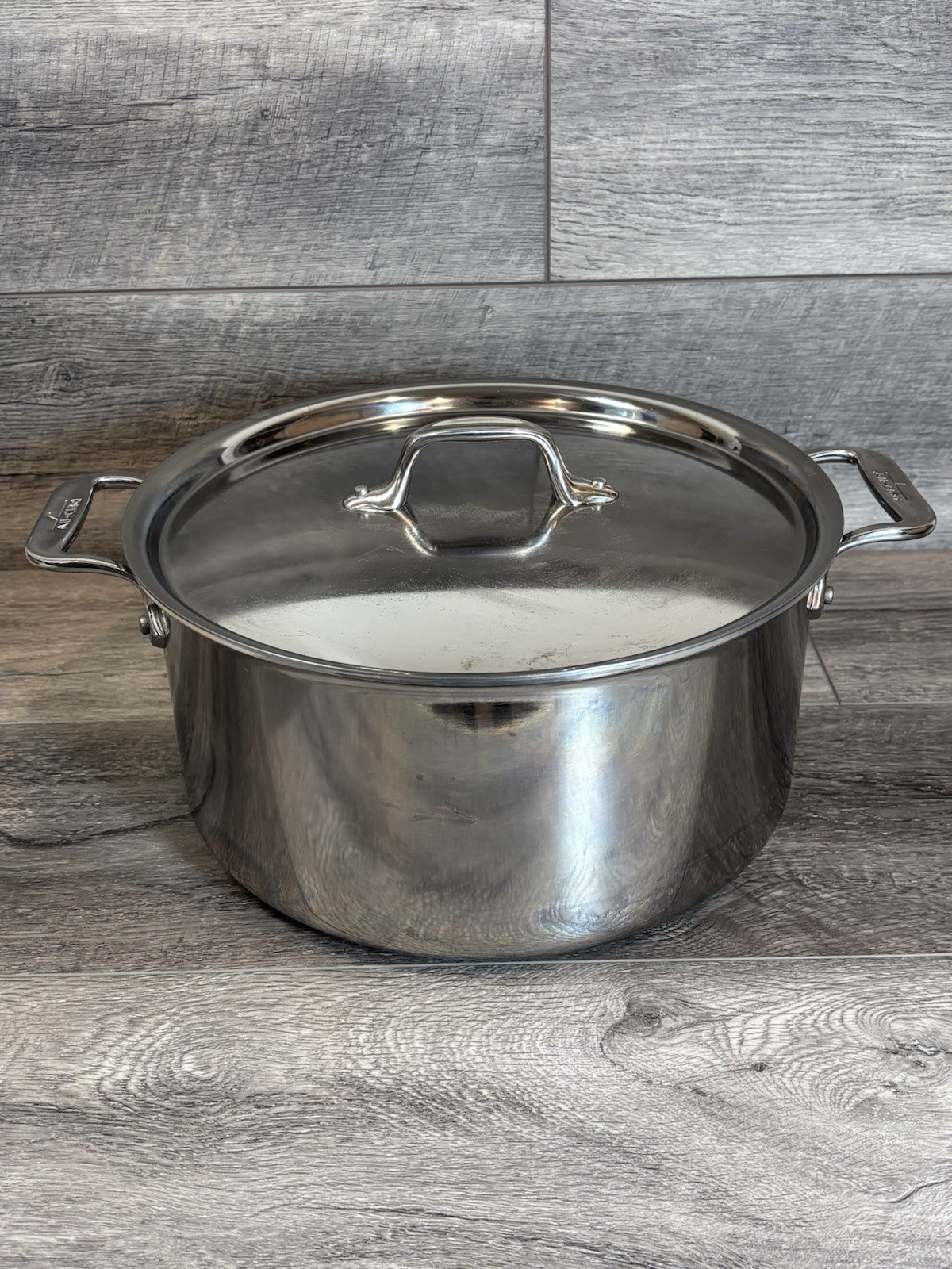 All Clad Stainless Steel 8 Quart Stock Pot with Lid Made in USA
