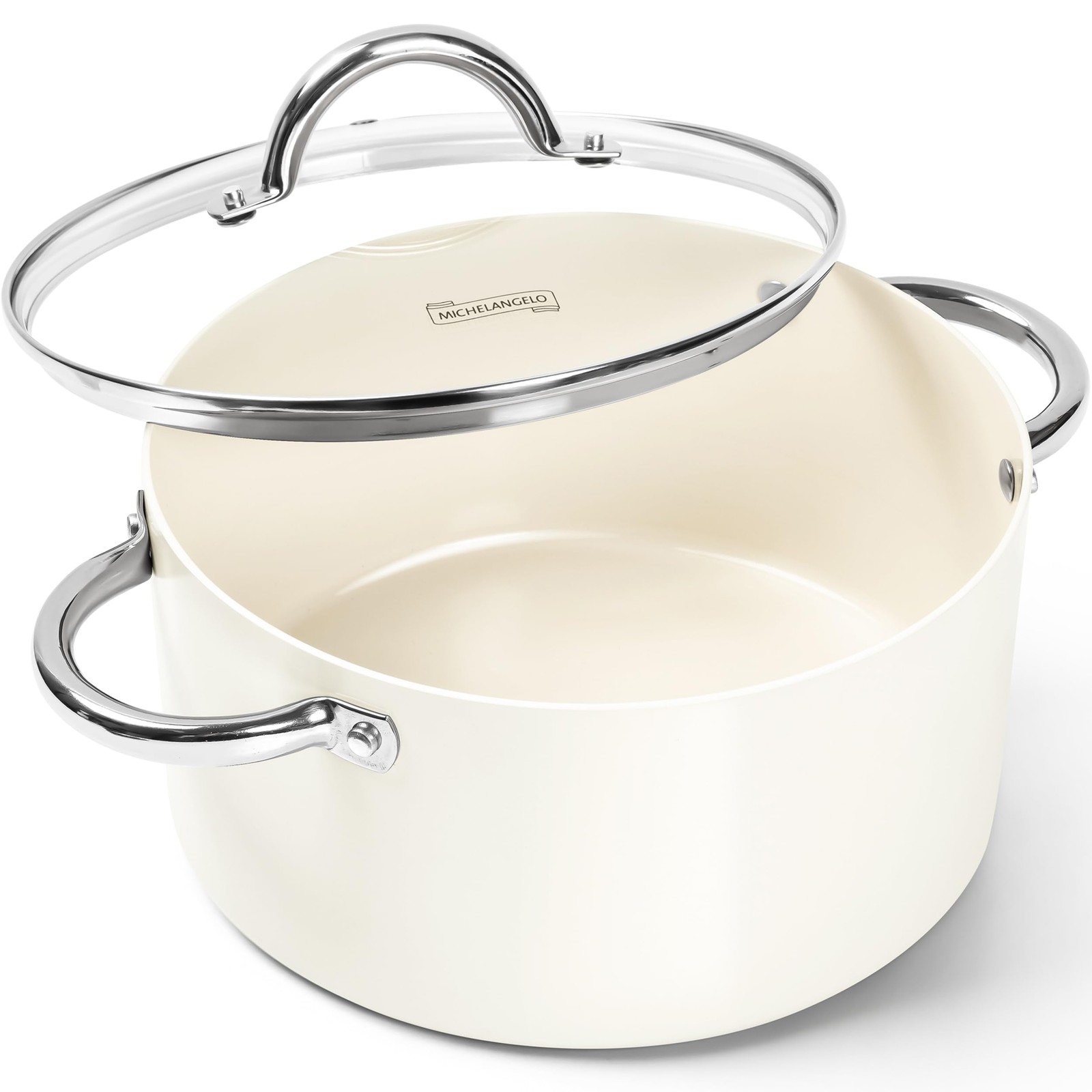 Stock Pot with Lid, Nonstick Cooking Pot, 5 Quart Soup Pot with Lid, Non Stic…