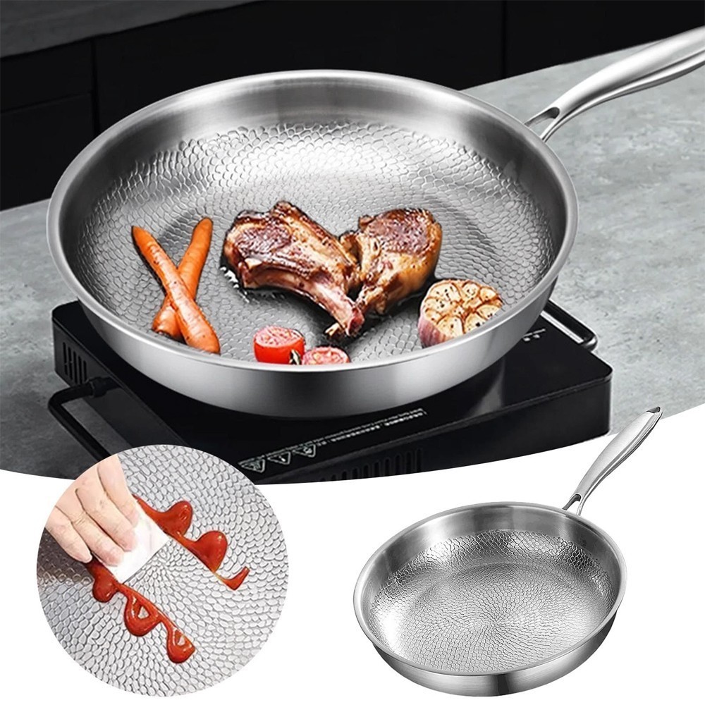 New Pure Titanium Pan, 100% Titanium Pans for Cooking Non Stick, Stainless Steel
