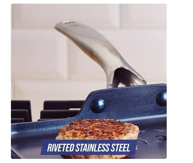 Blue Diamond Toxin Free Ceramic Metal Utensil Dishwasher, 11” Griddle