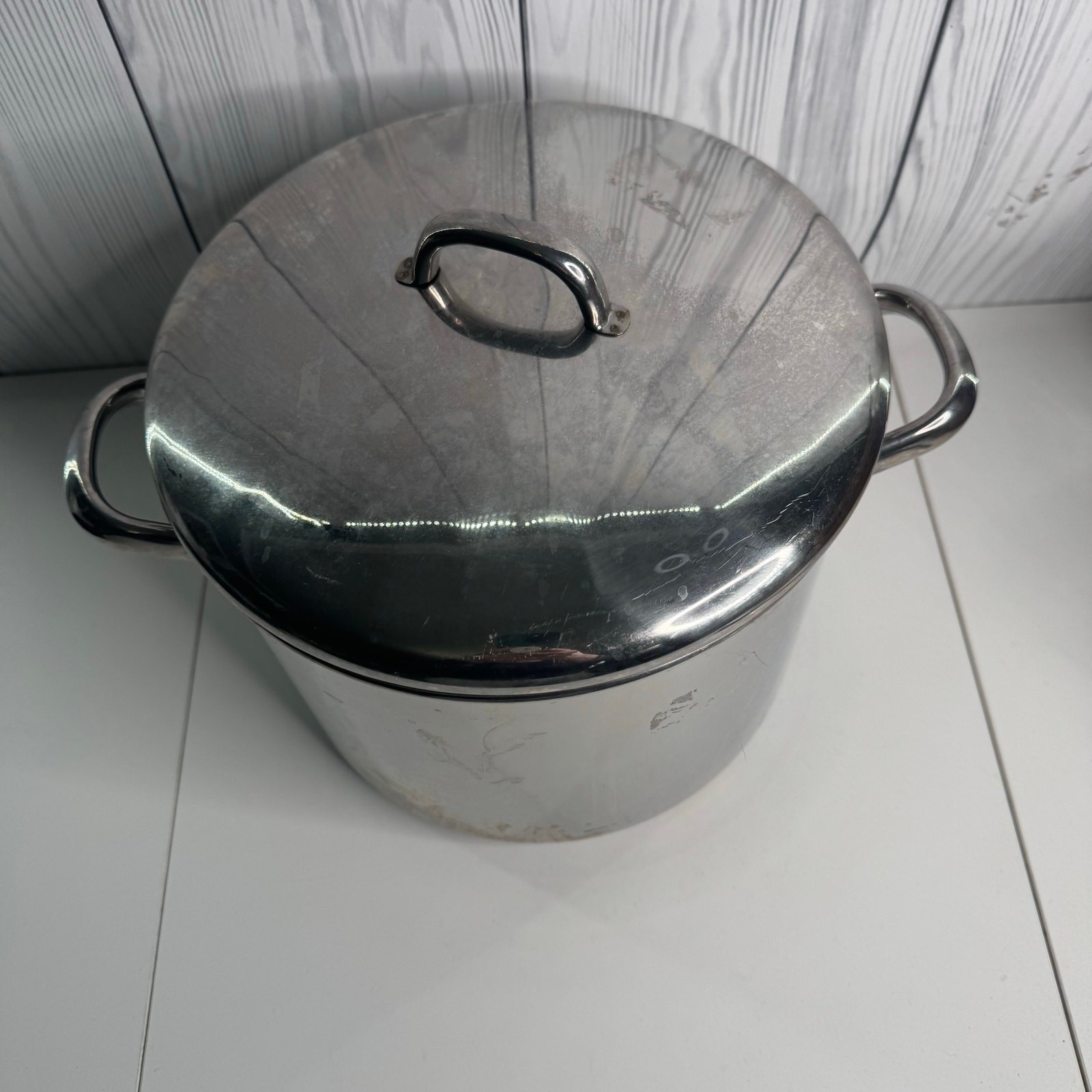Vintage Revere Ware 2070 10 Qt Stainless Steel Stock Pot And Lid