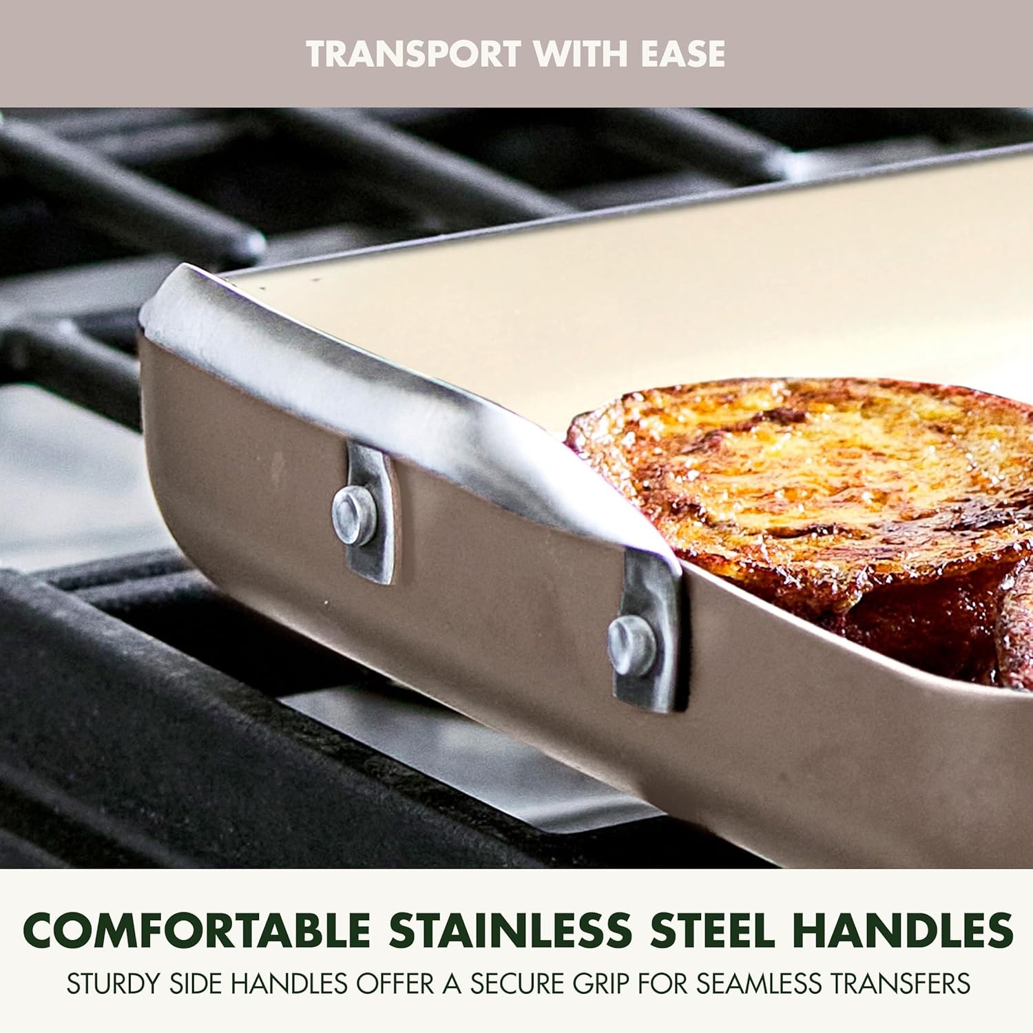 18″ x 11″ Double Burner, Hard Anodized Healthy Ceramic Steel Handles