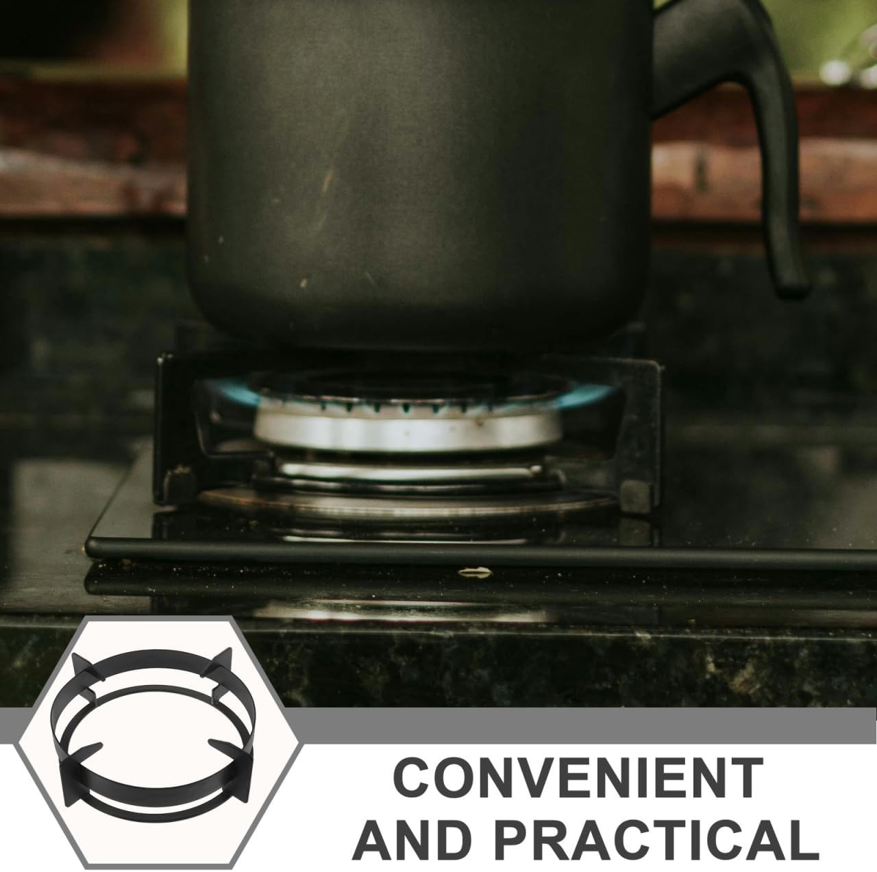 Heavy Duty Gas Stove Wok Ring 9.25 Inch Non-Slip Round Bottom Pan